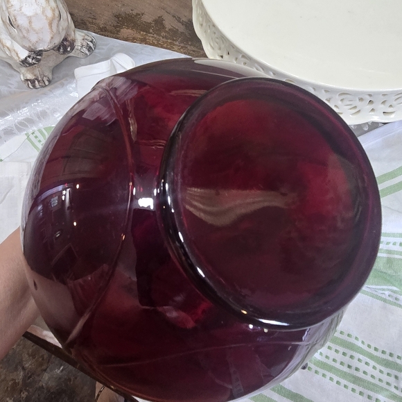 Vintage Cambridge Glass CARMEN Ruby Red Ball Jug, 80oz - Picture 6 of 6
